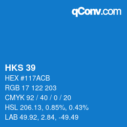 颜色代码: HKS 39 | qconv.com