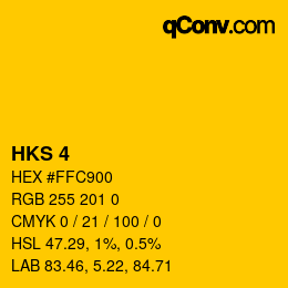 颜色代码: HKS 4 | qconv.com