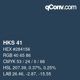 颜色代码: HKS 41 | qconv.com