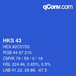 颜色代码: HKS 43 | qconv.com