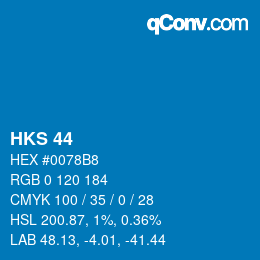 颜色代码: HKS 44 | qconv.com