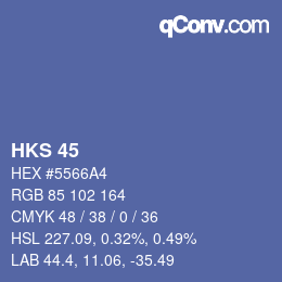 颜色代码: HKS 45 | qconv.com