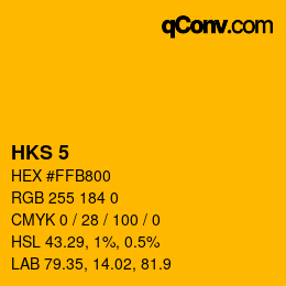 颜色代码: HKS 5 | qconv.com
