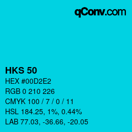 颜色代码: HKS 50 | qconv.com