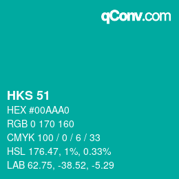 颜色代码: HKS 51 | qconv.com