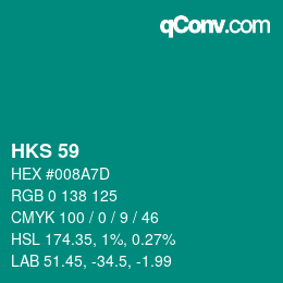 颜色代码: HKS 59 | qconv.com