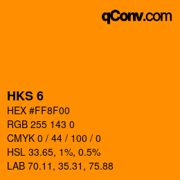 颜色代码: HKS 6 | qconv.com