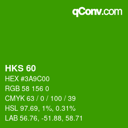 颜色代码: HKS 60 | qconv.com