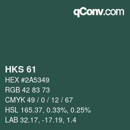 颜色代码: HKS 61 | qconv.com