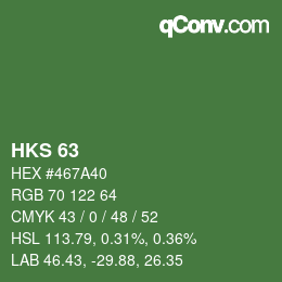 颜色代码: HKS 63 | qconv.com