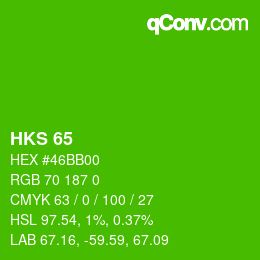 颜色代码: HKS 65 | qconv.com