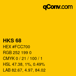 颜色代码: HKS 68 | qconv.com