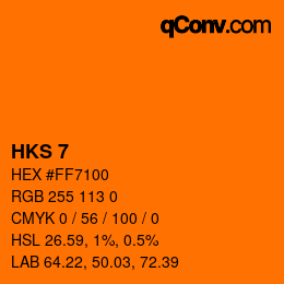颜色代码: HKS 7 | qconv.com
