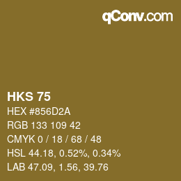 颜色代码: HKS 75 | qconv.com