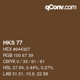 颜色代码: HKS 77 | qconv.com