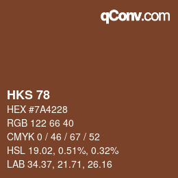 颜色代码: HKS 78 | qconv.com