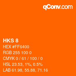 颜色代码: HKS 8 | qconv.com