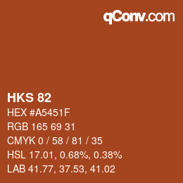 颜色代码: HKS 82 | qconv.com