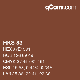 颜色代码: HKS 83 | qconv.com