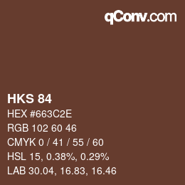 颜色代码: HKS 84 | qconv.com