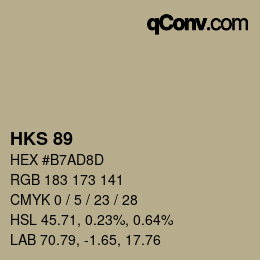 颜色代码: HKS 89 | qconv.com