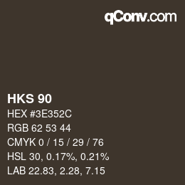 颜色代码: HKS 90 | qconv.com