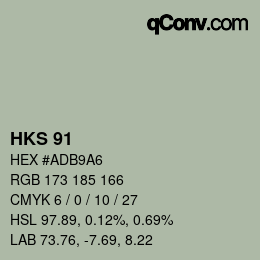 颜色代码: HKS 91 | qconv.com