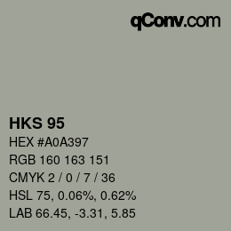 颜色代码: HKS 95 | qconv.com