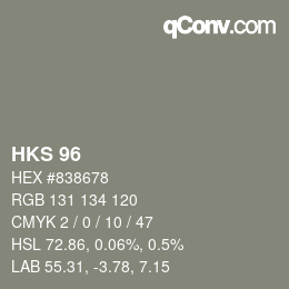 颜色代码: HKS 96 | qconv.com