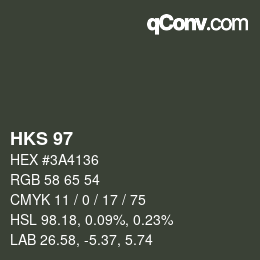 颜色代码: HKS 97 | qconv.com