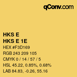 カラーコード: HKS E - HKS E 1E | qconv.com