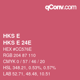 Farbcode: HKS E - HKS E 24E | qconv.com