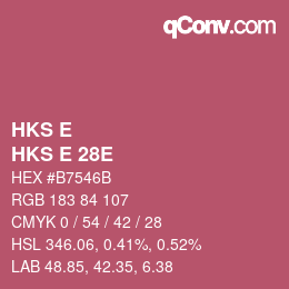 カラーコード: HKS E - HKS E 28E | qconv.com