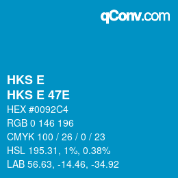 Código de color: HKS E - HKS E 47E | qconv.com