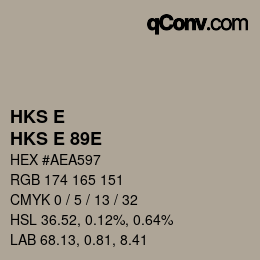 カラーコード: HKS E - HKS E 89E | qconv.com