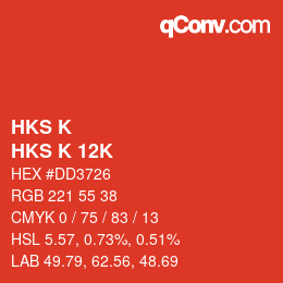 Farbcode: HKS K - HKS K 12K | qconv.com