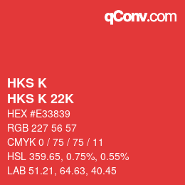 Farbcode: HKS K - HKS K 22K | qconv.com