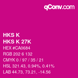 Farbcode: HKS K - HKS K 27K | qconv.com