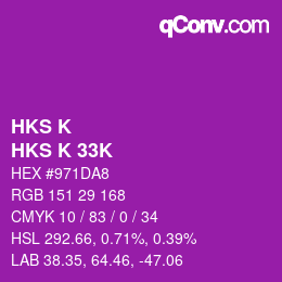 Farbcode: HKS K - HKS K 33K | qconv.com