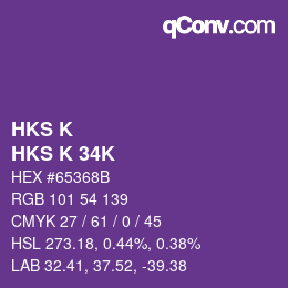 Farbcode: HKS K - HKS K 34K | qconv.com