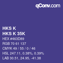 Farbcode: HKS K - HKS K 35K | qconv.com