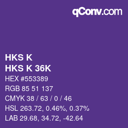Farbcode: HKS K - HKS K 36K | qconv.com
