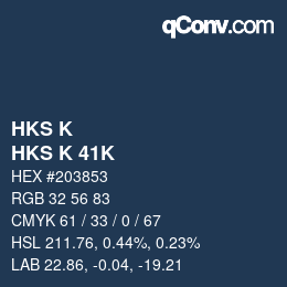 Farbcode: HKS K - HKS K 41K | qconv.com