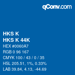 Farbcode: HKS K - HKS K 44K | qconv.com