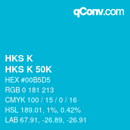 Farbcode: HKS K - HKS K 50K | qconv.com