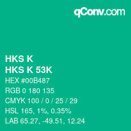 Farbcode: HKS K - HKS K 53K | qconv.com