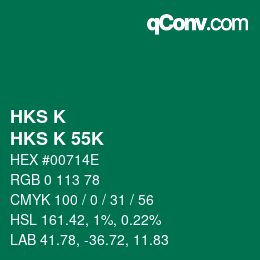 Farbcode: HKS K - HKS K 55K | qconv.com