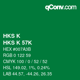 Farbcode: HKS K - HKS K 57K | qconv.com