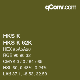 カラーコード: HKS K - HKS K 62K | qconv.com