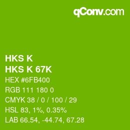 Farbcode: HKS K - HKS K 67K | qconv.com